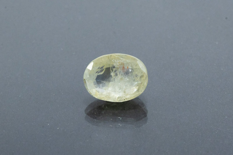 Natural Yellow Sapphire Front View Rectangle Shape