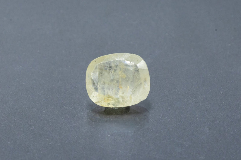 Natural Yellow Sapphire Front View Cushion Shape