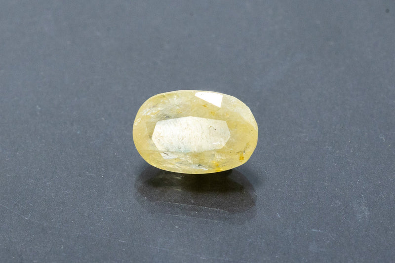 Natural Yellow Sapphire Front View Cushion Shape