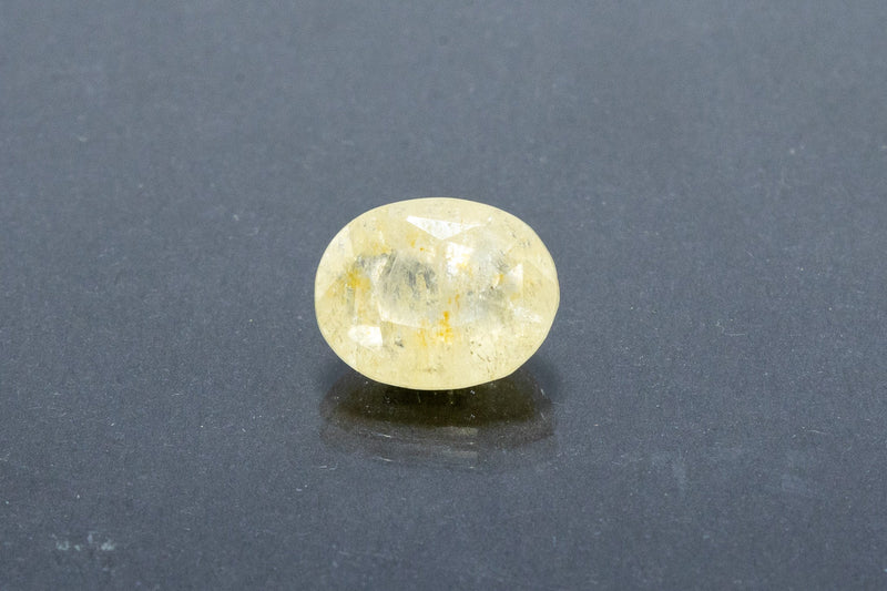 Natural Yellow Sapphire Front View Cushion Shape