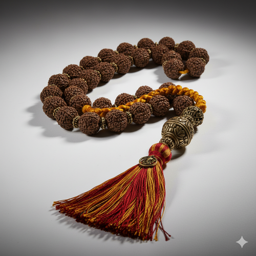 Aath Mukhi Rudraksha Mala (108 Beads)