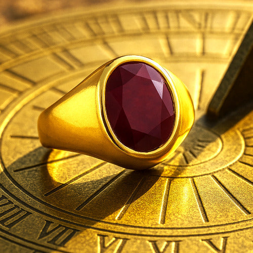 Ruby (Manikya) Panchdhatu Ring | Lab certified | Adjustable Ring