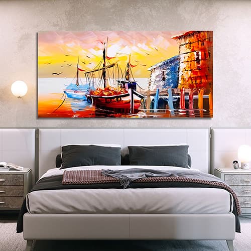 Oil Painting - Venice, Italy Beautiful Canvas Wall Painting (WP_0207N)