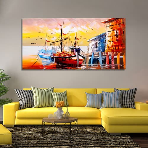 Oil Painting - Venice, Italy Beautiful Canvas Wall Painting (WP_0207N)