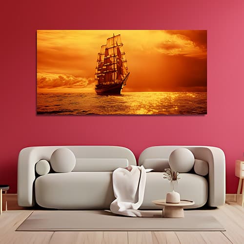 Sunrise Scenery Sunset canvas wall painting (WP_0218N)