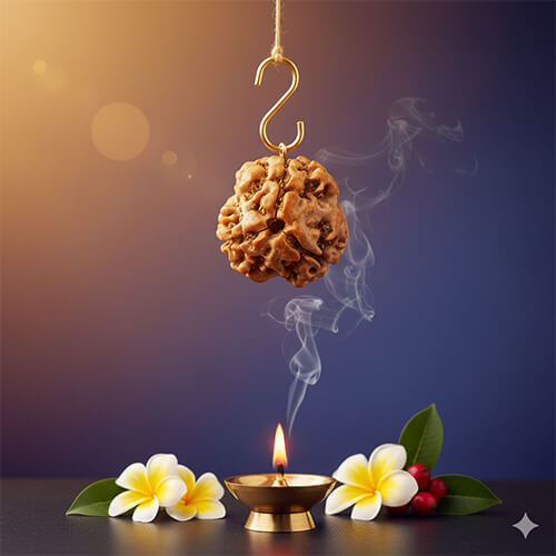 Teen Mukhi Three Faced Nepali Rudraksha - Lab Certified