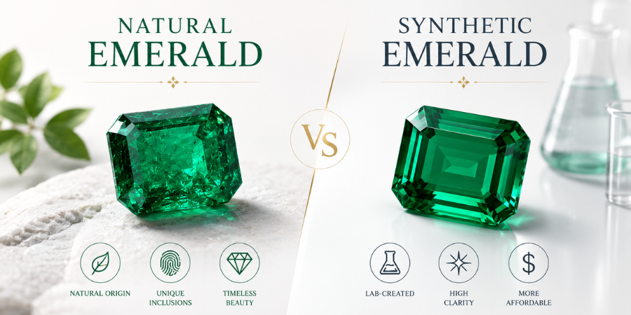natural emerald vs synthetic emerald