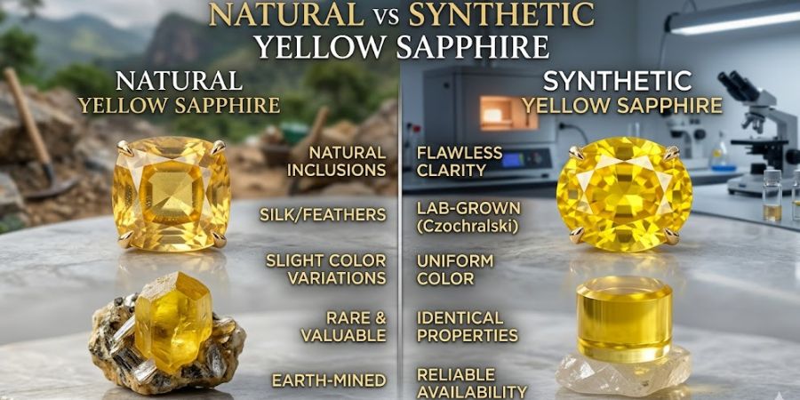 natural vs synthetic yellow sapphire