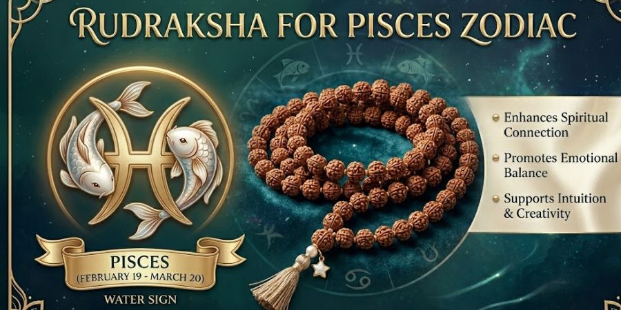 rudraksha for pisces zodiac