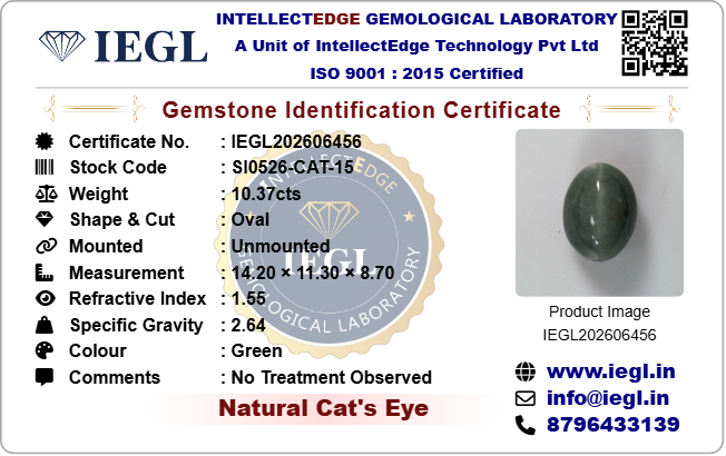 Cats Eye - 10.37 Carat