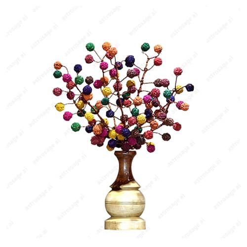Rudraksha Tree (108 Multicolored Beads)