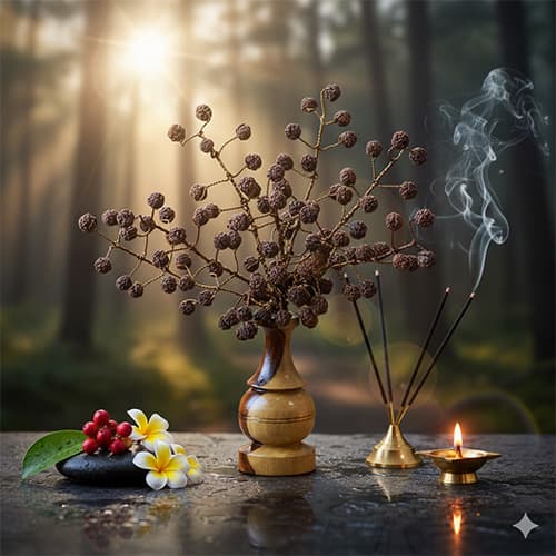 Rudraksh Tree (108 Natural Beads)