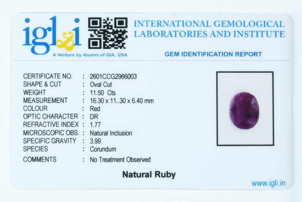 Indian Ruby 11.50 Carat