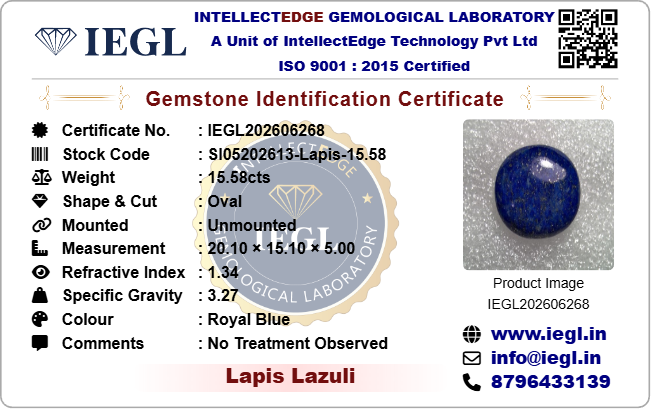 Lapis Lazuli - 15.58 Carat