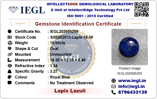 Lapis Lazuli - 16.09 Carat