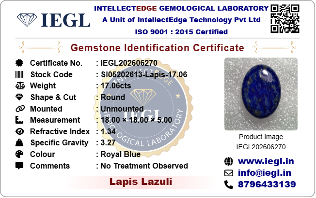 Lapis Lazuli - 17.06 Carat