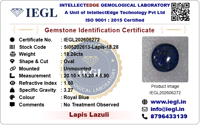 Lapis Lazuli - 18.28 Carat