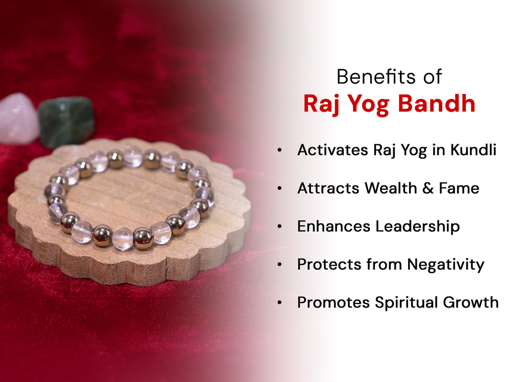 Raj Yog Bracelet (Golden Pyrites & Sphatik)