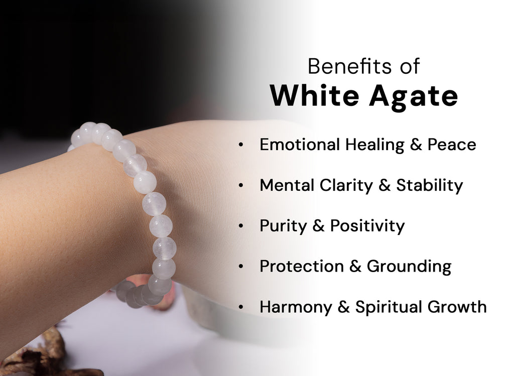 White Agate (Hakik) Bracelet