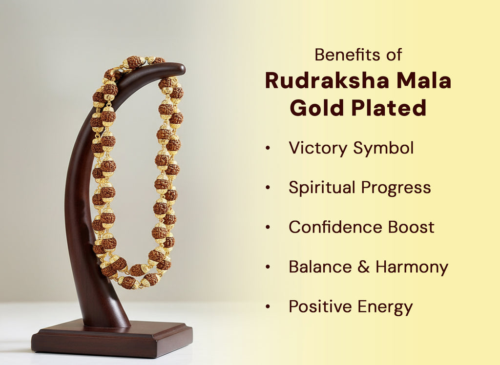 Rudraksha Mala-Gold Plated