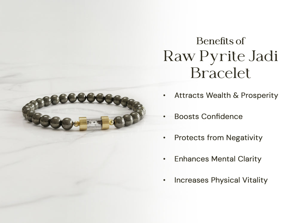 Raw Pyrite Jadi Bracelet