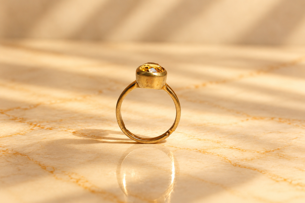 Sunela Citrine Ring (6 to 7 Ratti)