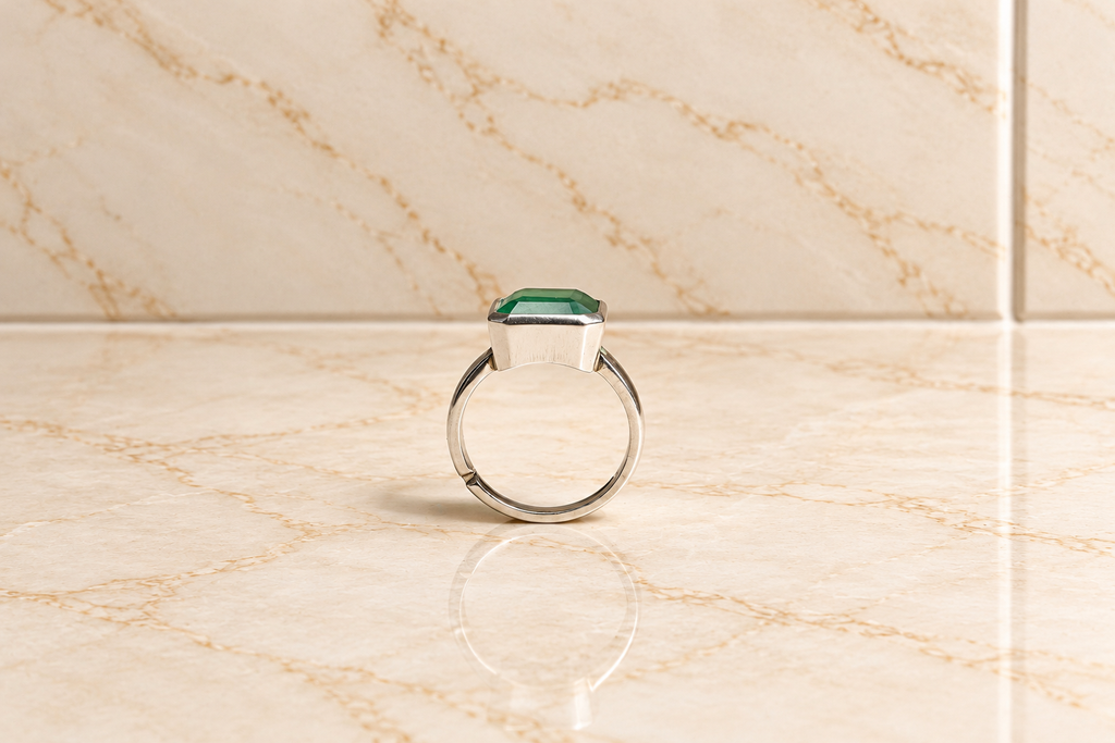Natural Onyx Silver Ring (9-10 Ratti)
