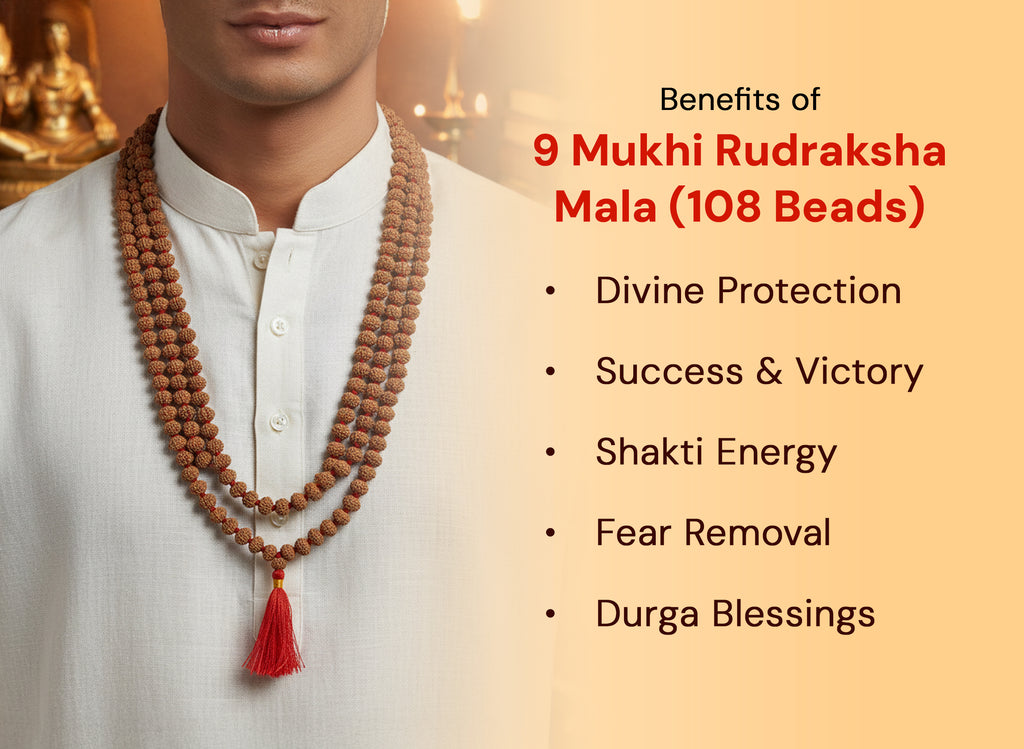 4 Mukhi Rudraksha Mala (108 Beads)
