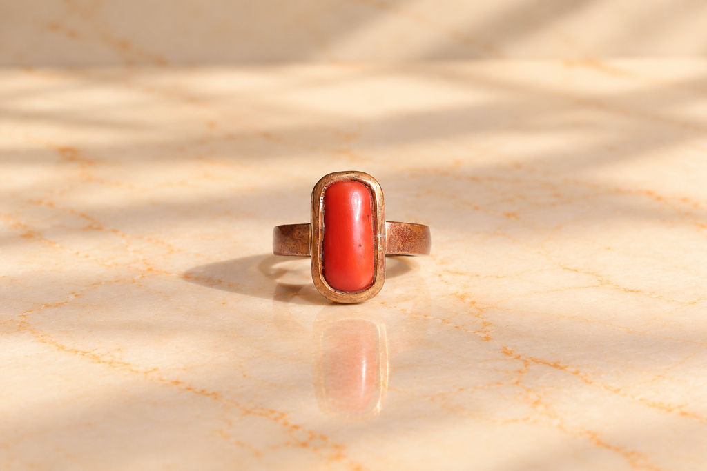 Red Coral Ring (7 to 7.50 Ratti)