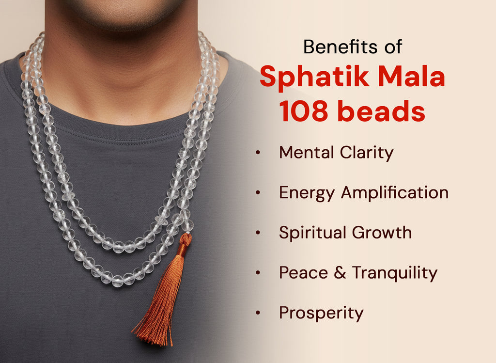 Sphatik Mala - 108 beads
