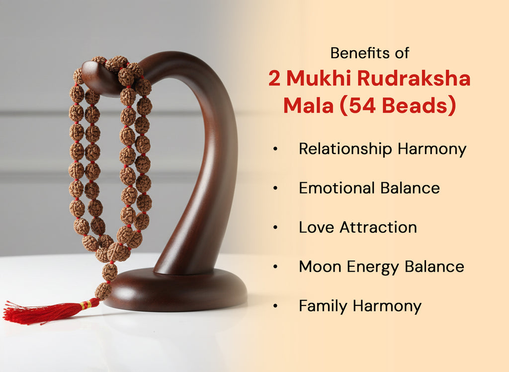 Do Mukhi Rudraksha Mala (54 Beads)