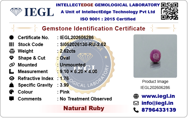 African Ruby - 2.62 Carat
