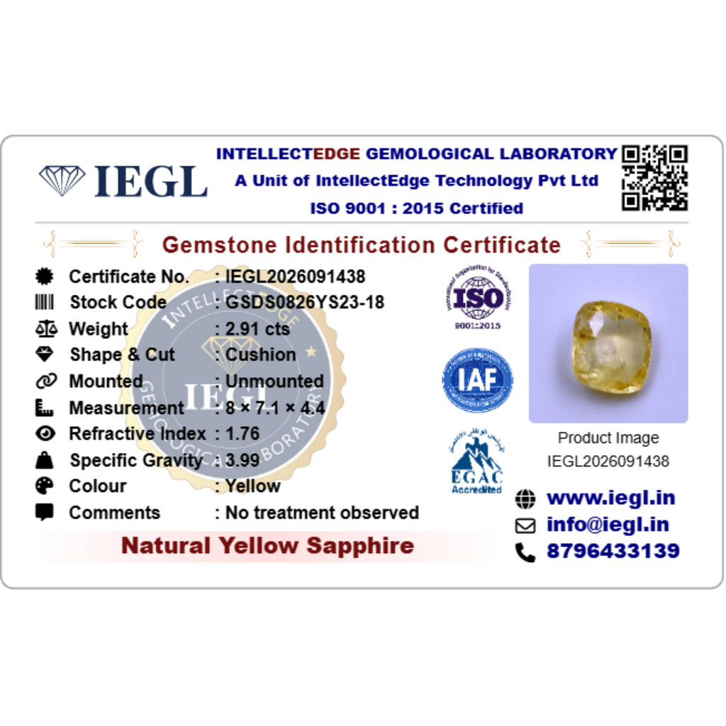 Yellow Sapphire - 2.91 Carat