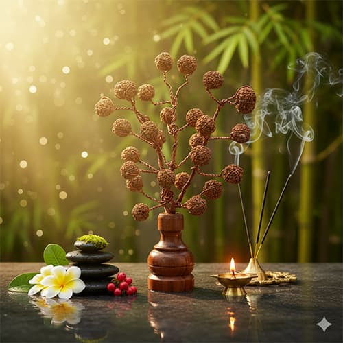 Rudraksha Tree (54 Beads Natural)