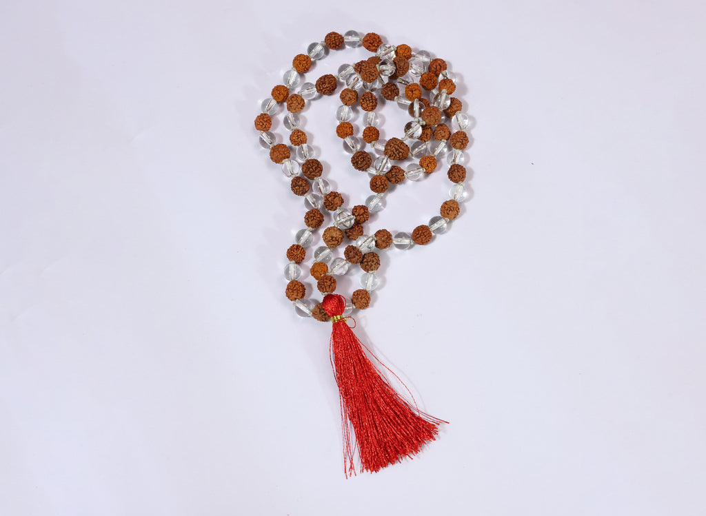 Divya Shanti Mala | Rudraksha & Sphatik Combination