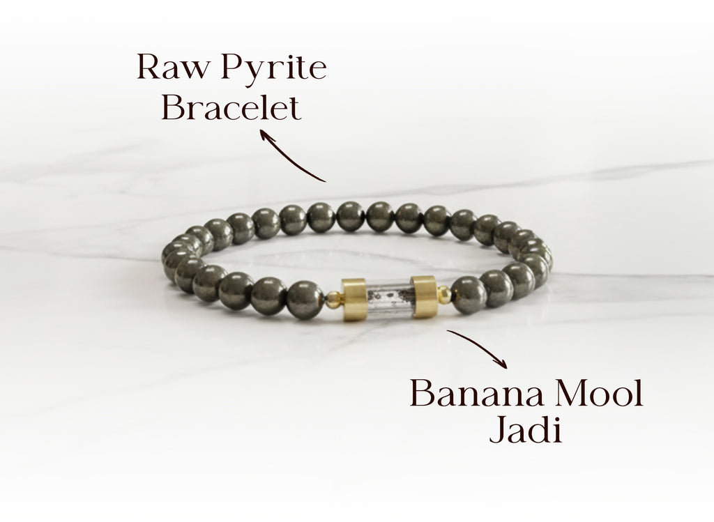 Raw Pyrite Jadi Bracelet