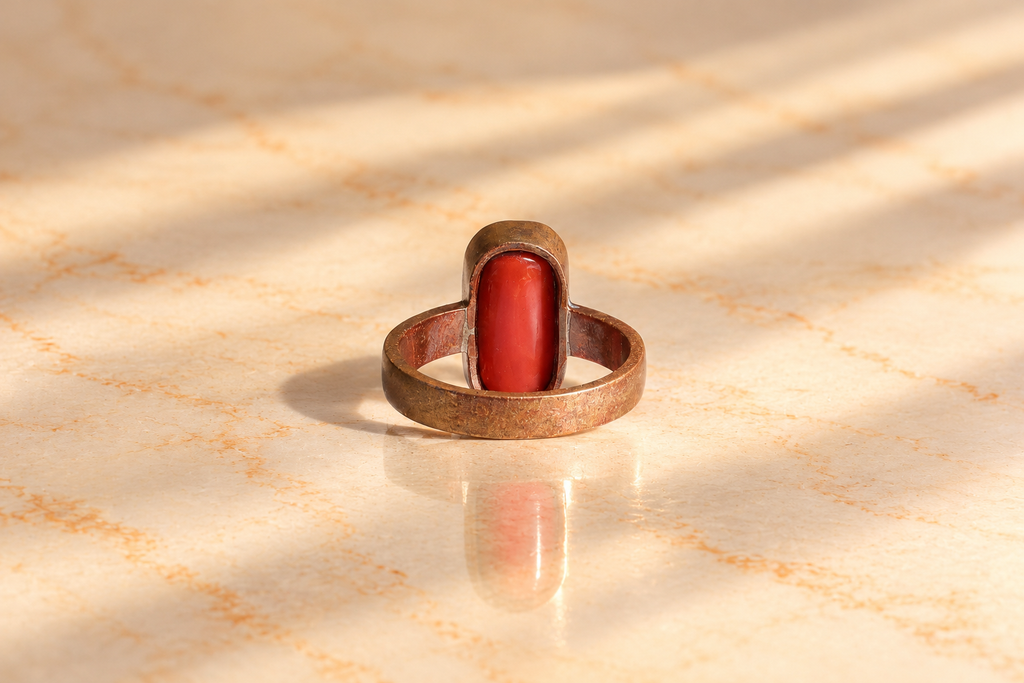 Red Coral Ring (7 to 7.50 Ratti)