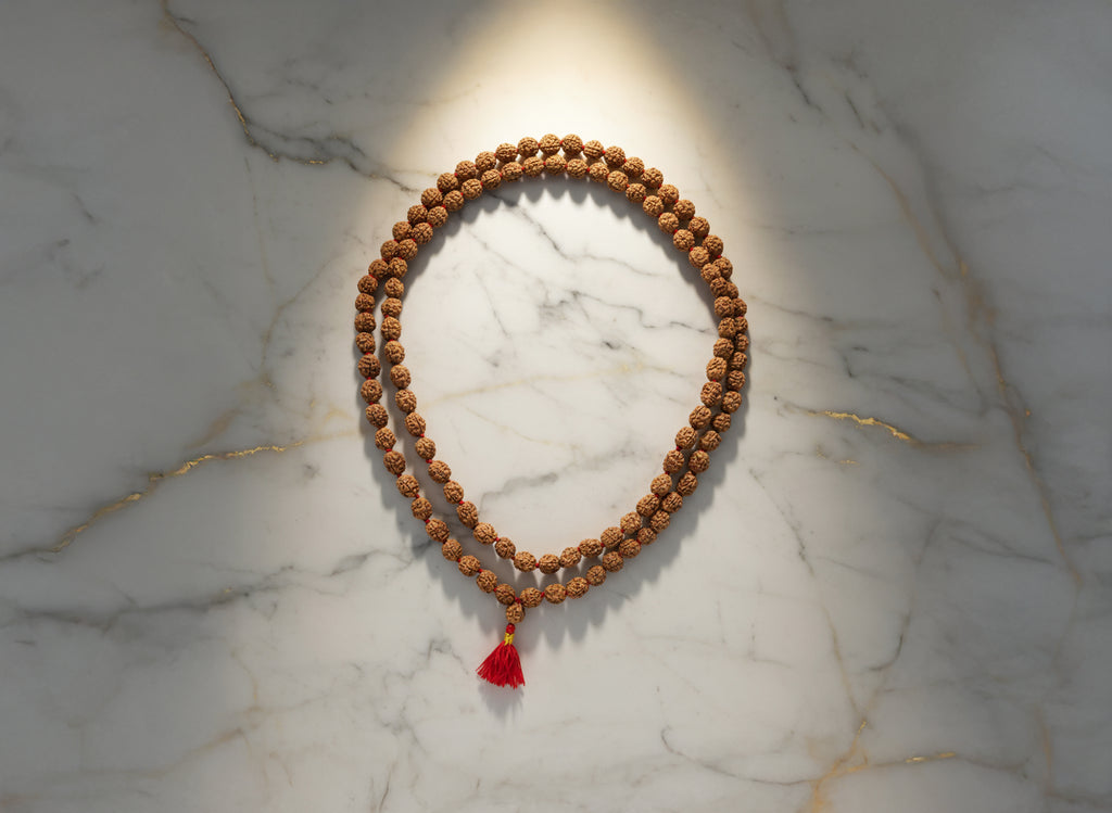 Char Mukhi Rudraksh Mala Beads (108 Beads)