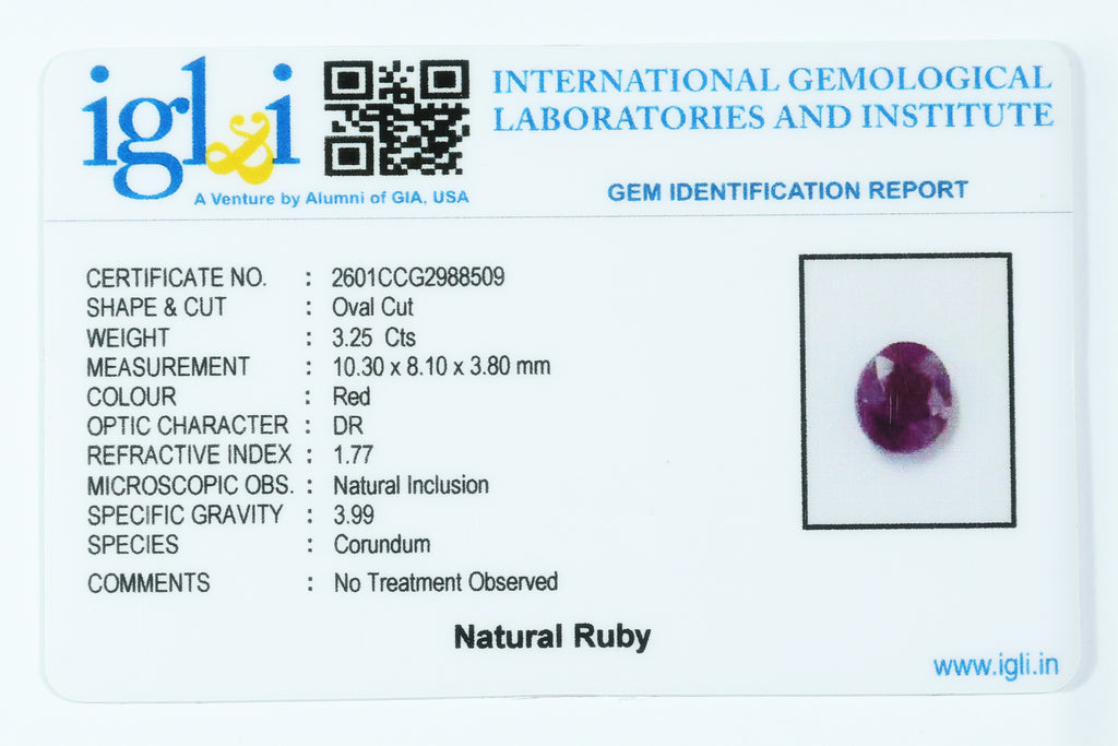 Indian Ruby 3.25 Carat
