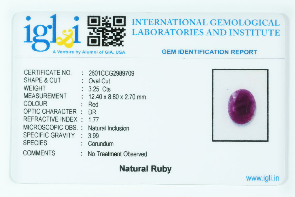 Indian Ruby 3.25 Carat