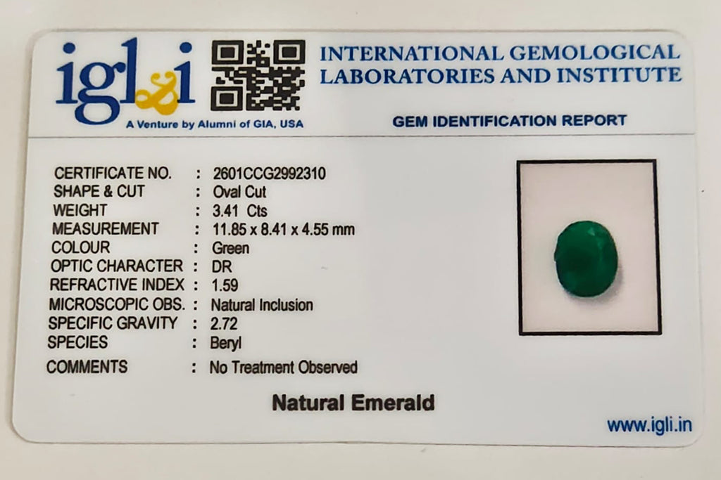 Brazilian Emerald 3.41 Carat