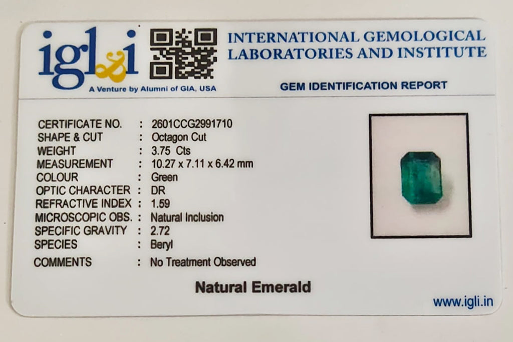 Zambian Emerald 3.75 Carat