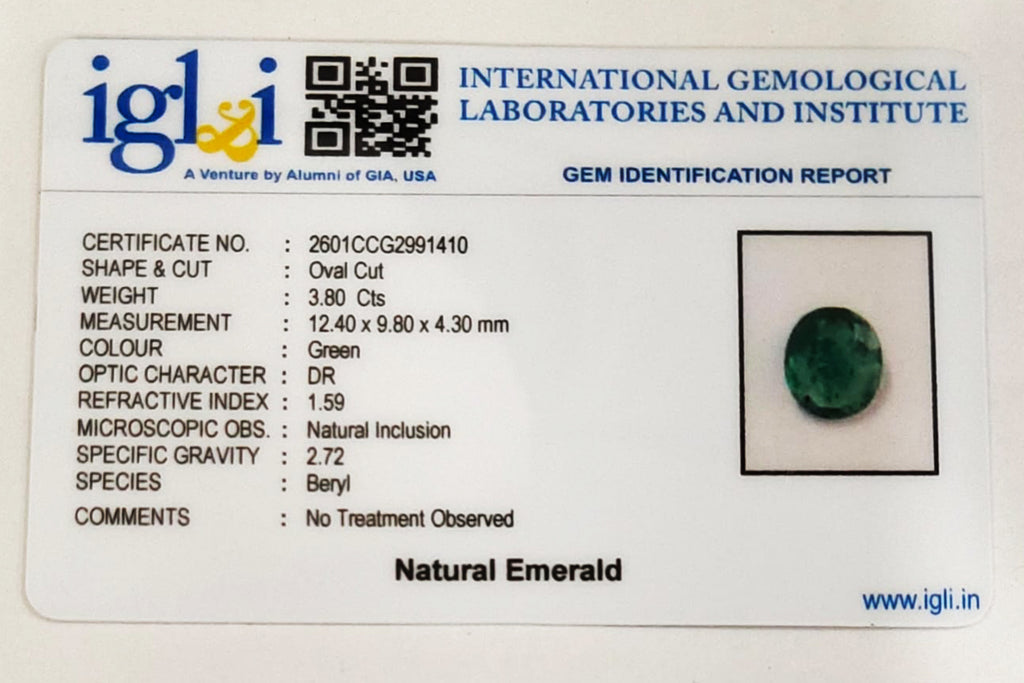 Zambian Emerald 3.8 Carat