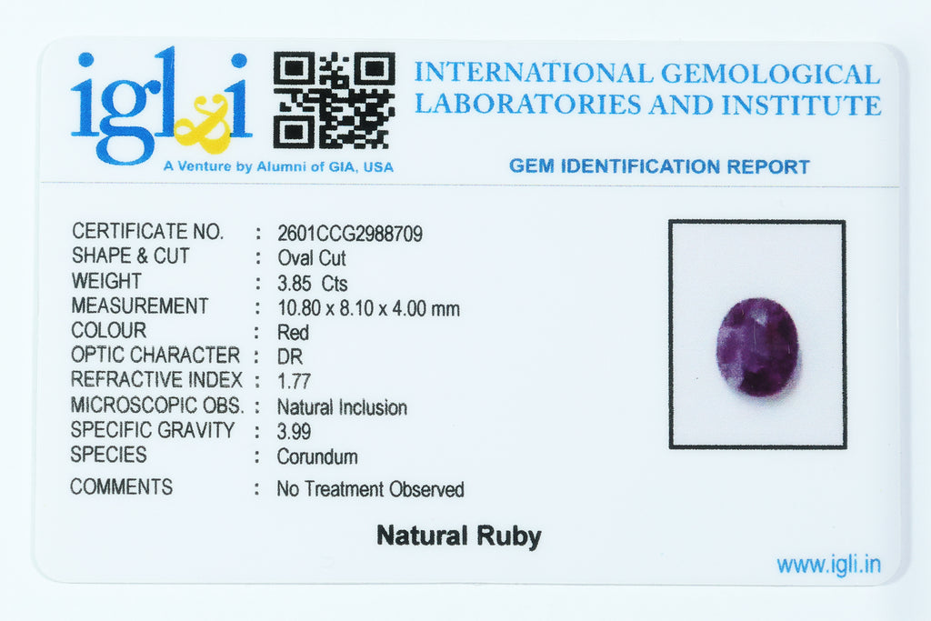 Indian Ruby 3.85 Carat