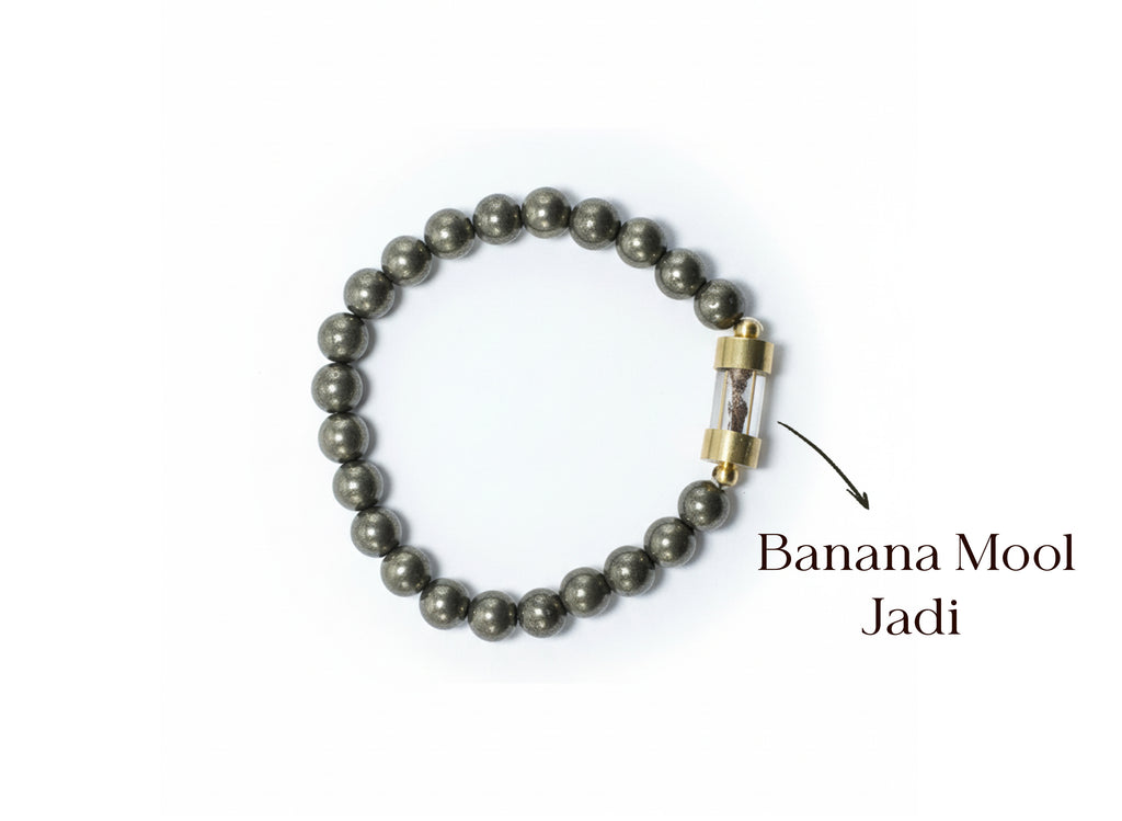 Raw Pyrite Jadi Bracelet
