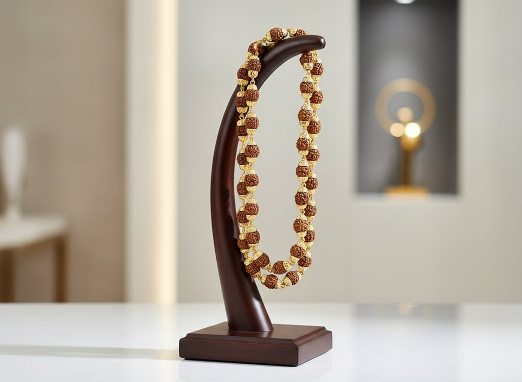 Rudraksha Mala-Gold Plated