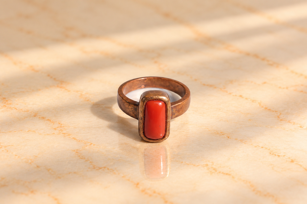 Red Coral Ring (7 to 7.50 Ratti)