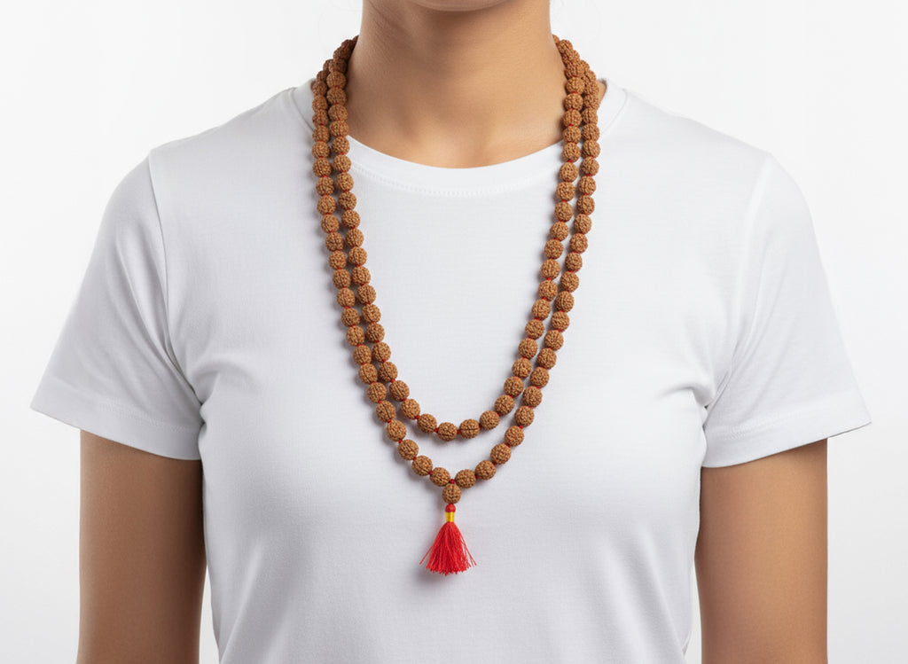 Char Mukhi Rudraksh Mala Beads (108 Beads)