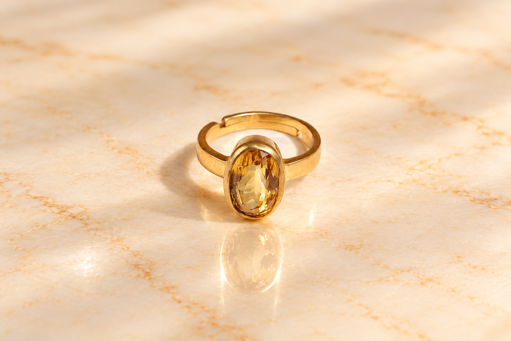 Sunela Citrine Ring (6 to 7 Ratti)