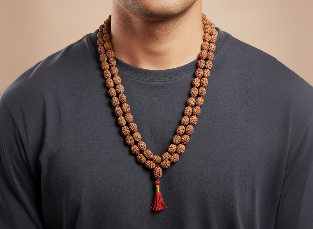 2 Mukhi Rudraksha Mala (108 Beads)